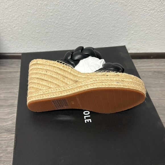 Kenneth Cole Black Woven Espadrille Sandals - Picture 3 of 6